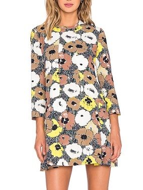 Essentiel Antwerp Kalan Floral Mini Dress in Multi Size: 36